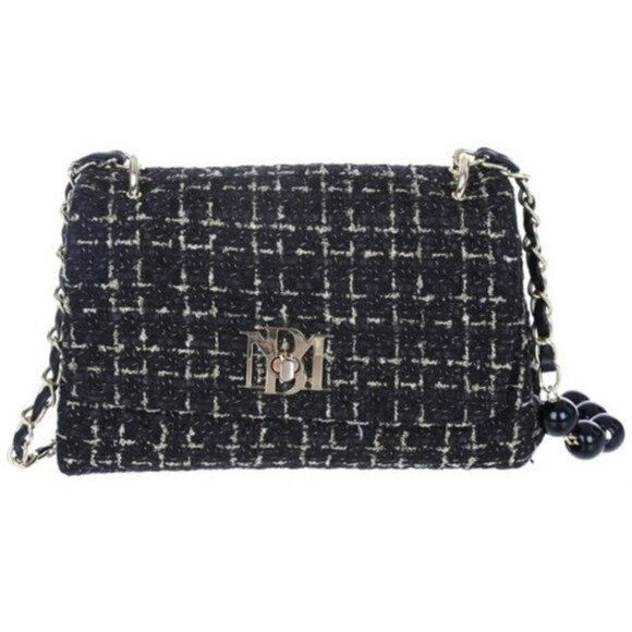 Badgley Mischka Handbags - Badgley Mischka Boucle Messenger Crossbody - Black